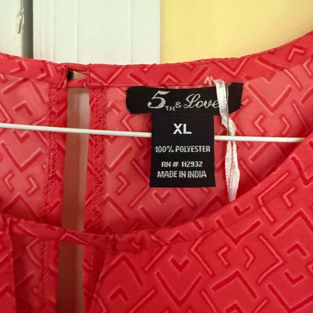 5th & Love Red and Black Boxy Tunic/Dress - Picture 5 of 6